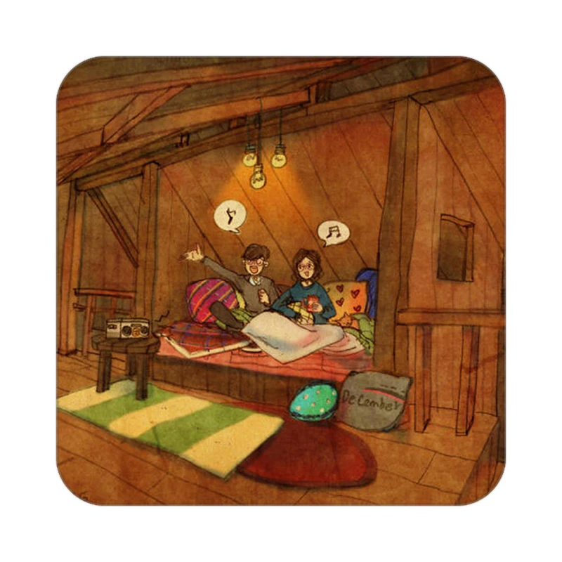 زیر لیوانی کاکتی طرح عاشقانه مدل mg10099