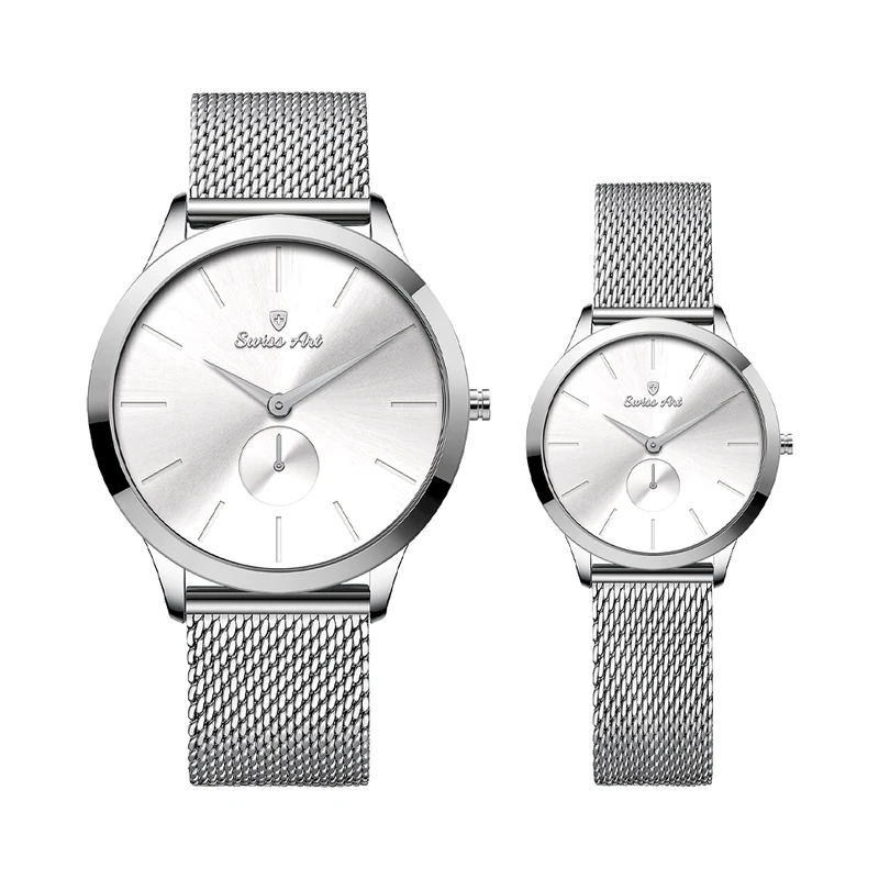 ست ساعت مچی عقربه‌ای کوارتز زنانه و مردانه سوئیس آرت مدل 920113-114ST0000