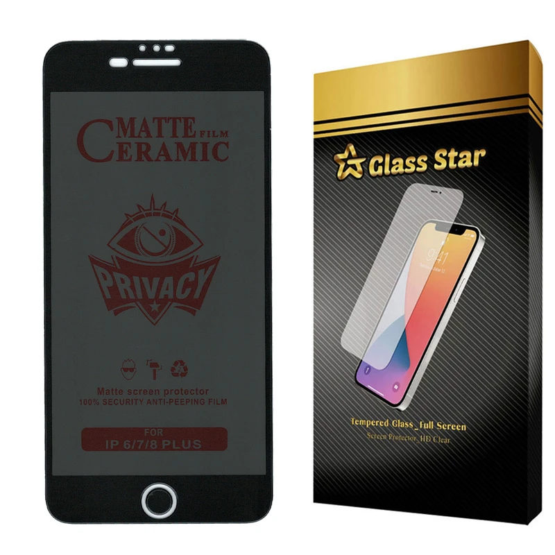 محافظ صفحه نمایش سرامیکی حریم شخصی گلس استار مدل PRCGA مناسب برای گوشی موبایل اپل iPhone 6 Plus