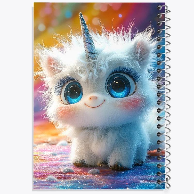 دفتر ژورنال نویسی 50 برگ خندالو مدل نقطه ای طرح اسب تک شاخ کیوت کد F5345