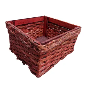 گلدان حصیری طرح مربع کد 25