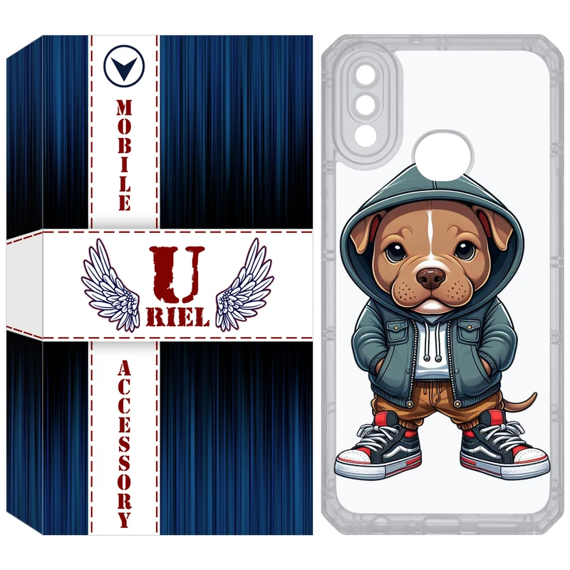 کاور یوریل مدل Clear کد 66 طرح سگ قهوه ای مناسب برای گوشی موبایل سامسونگ Galaxy A10S / M10S
