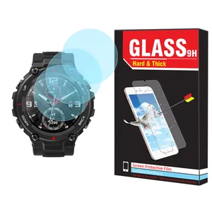 محافظ صفحه نمایش شیشه ای هارد اند تیک مدل SH-HT مناسب برای ساعت هوشمند آمازفیت T-Rex Pro بسته سه عددی