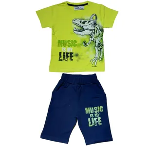 ست تی شرت و شلوارک بچگانه مدل Dino1