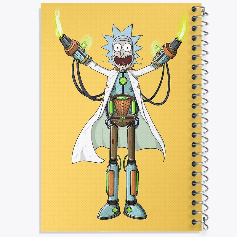 دفتر نت موسیقی 50 برگ خندالو مدل ریک و مورتی (Rick and Morty) کد F404
