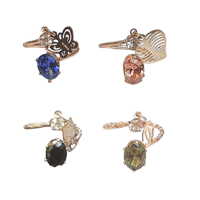 انگشتر دخترانه مدل ZBK مجموعه 4 عددی