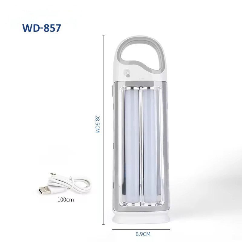 چراغ اضطراری مدل شارژی کد WD-857 با نور مهتابی