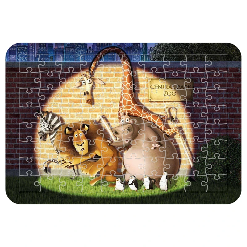 پازل 54 تکه مدل CHB1939 طرح انیمیشن حیوانات ماداگاسکار