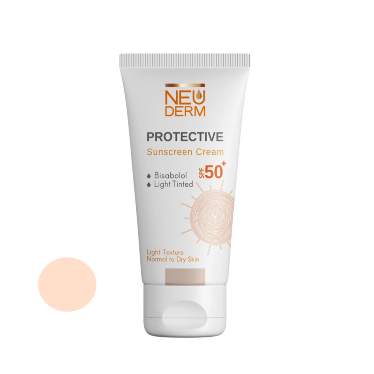 کرم ضد آفتاب رنگی نئودرم SPF50 مدل Highly مناسب پوست خشک و معمولی حجم 50 میلیلیتر