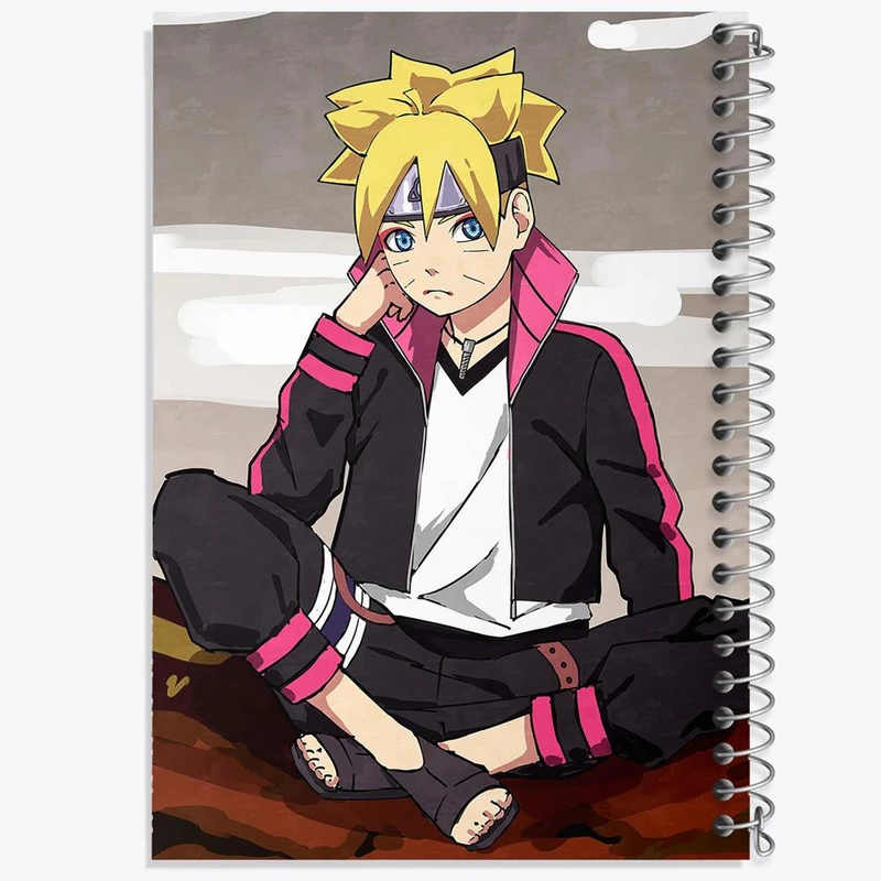 دفتر مشق 50 برگ خندالو مدل بوروتو اوزوماکی انیمه بوروتو Boruto کد 15716