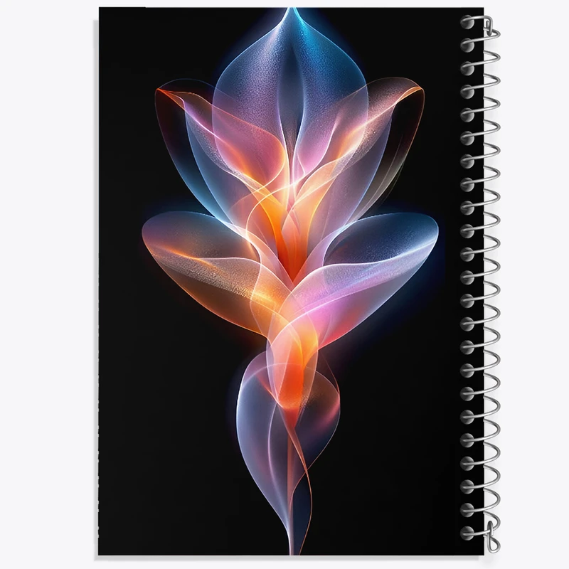 دفتر مشق 50 برگ خندالو طرح گل مینیمال کد N5875