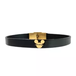 دستبند طلا 18 عیار دخترانه لیردا مدل اسم آونگ