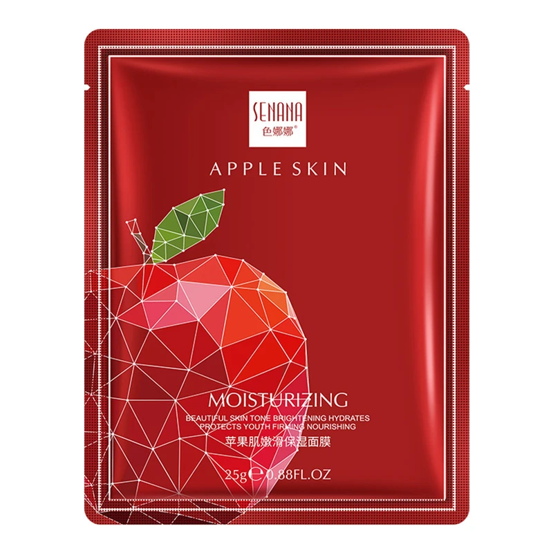 ماسک صورت سنانا سری APPLE SKIN مدل MOISTURIZING حجم 25 میلی لیتر