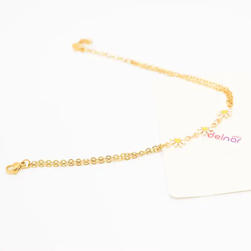 دستبند زنانه دلنار گالری مدل بابونه 3