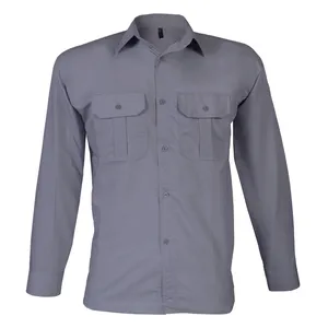 پیراهن آستین بلند مردانه مدل دوجیب تترون m15