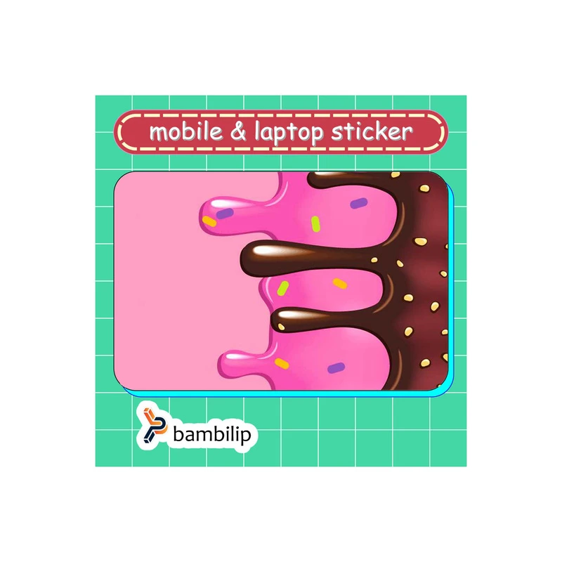 استیکر بامبیلیپ مدل کارت عابر طرح بستنی شکلاتی و  توت فرنگی کد 8424395