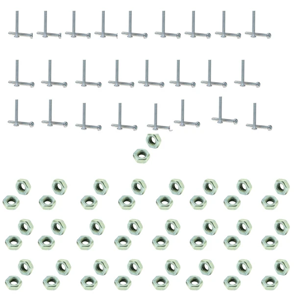 پیچ و مهره مدل M3_3 بسته 100 عددی