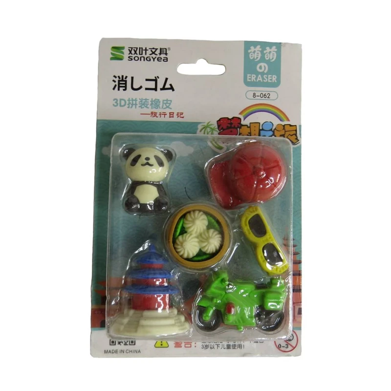 پاک کن خمیری مدل پاندا کد tn-765 بسته 6 عددی