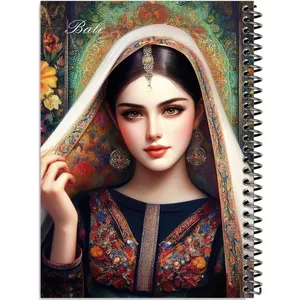 دفتر طراحی 50 برگ انتشارات بله طرح فانتزی دختر ایرانی کد Q499