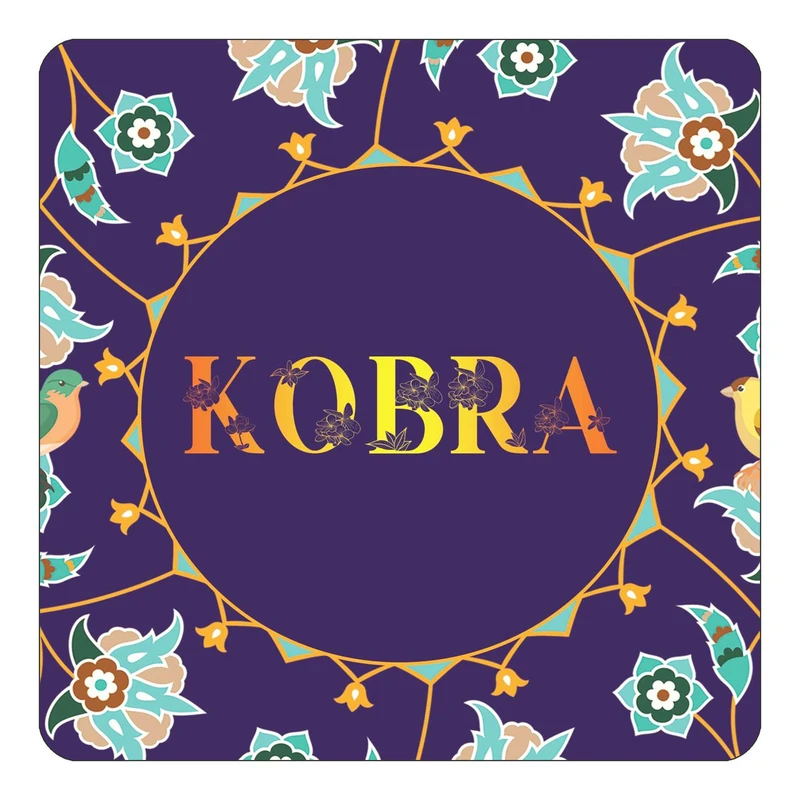مگنت کاکتی طرح اسم کبرا kobra مدل گل و بلبل کد mg14707