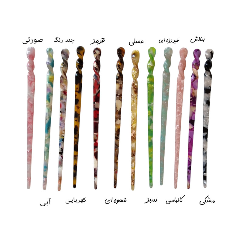 گیره مو زنانه مدل کانزاشی پلی استر