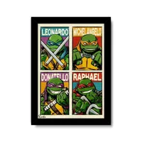 تابلو راویتا طرح لاک پشت های نینجا کد 3662 فریم مشکی