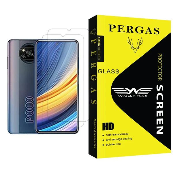 محافظ صفحه نمایش وایلی نایس مدل Pergas Glass MIX002 مناسب برای گوشی موبایل شیائومی Poco X3 Pro بسته دو عددی