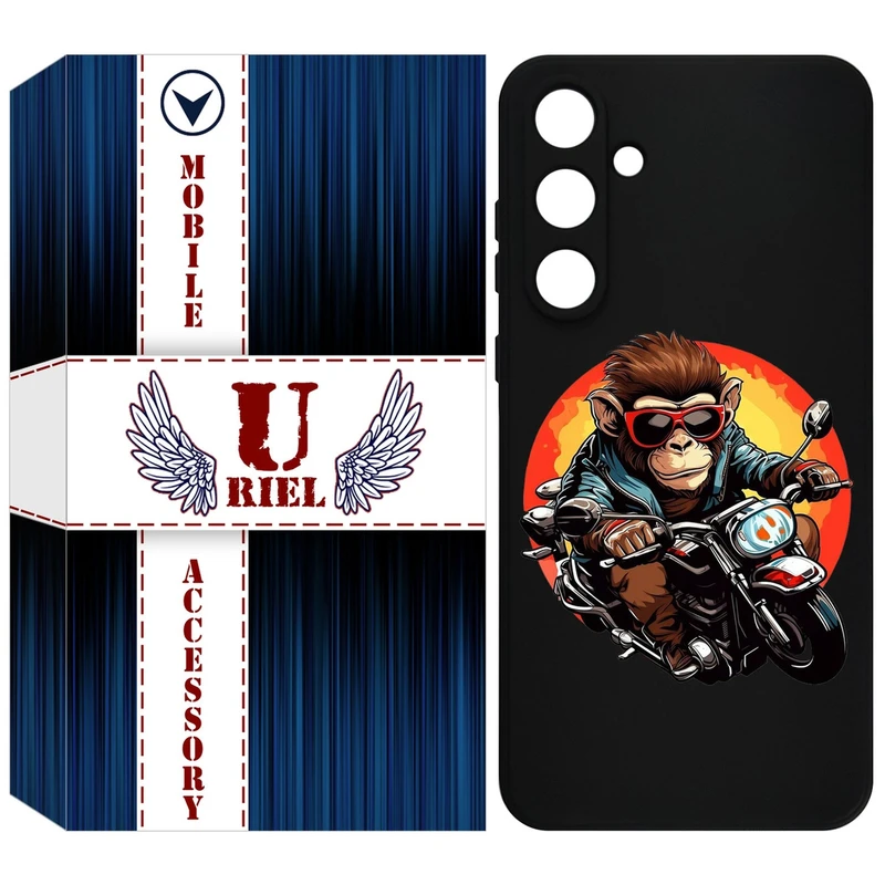 کاور یوریل مدل KSH کد 32 طرح میمون موتورسوار مناسب برای گوشی  موبایل سامسونگ Galaxy S25 FE