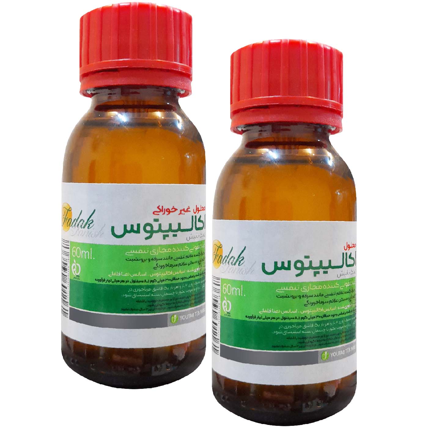 محلول بخور فدک تانیش مدل Eucalyptus کد E002 حجم 60 میلی لیتر مجموعه 2 عددی