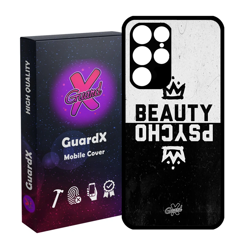 کاور گارد ایکس طرح Beauty Psycho مدل Glass10094 مناسب برای گوشی موبایل سامسونگ Galaxy S22 Ultra