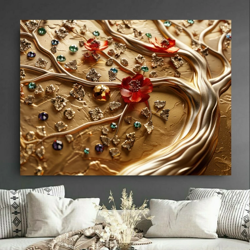 پوستر طرح درخت مدل شکوفه کد GR754