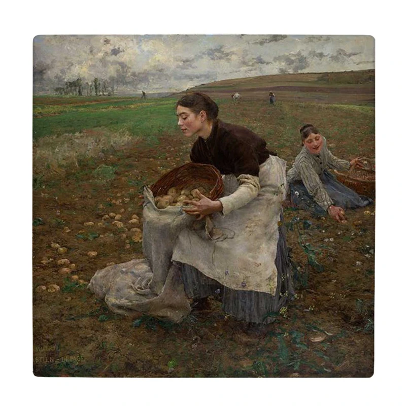   زیر لیوانی طرح نقاشی برداشت سیب زمینی کد    3414897_1015