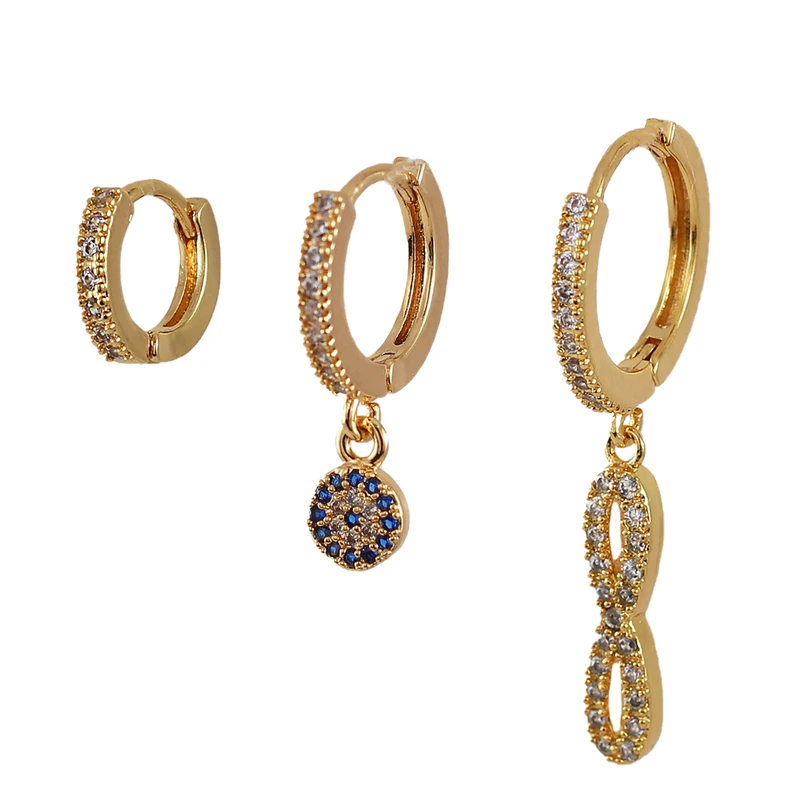 گوشواره زنانه وای اس ایکس مدل بی نهایت و فراتر از آن کد AAC836 بسته سه عددی