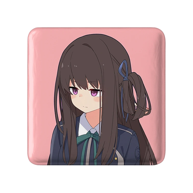 مگنت خندالو طرح تاکینا انیمه لیکوریس ریکویل Lycoris Recoil  مدل مربعی کد 22991