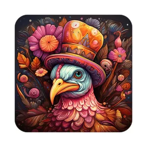 زیر لیوانی کاکتی طرح حیوانات رنگی مدل mp25694