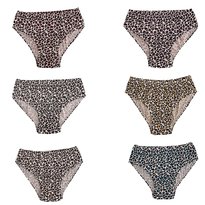 شورت زنانه مدل پلنگی مجموعه 6 عددی