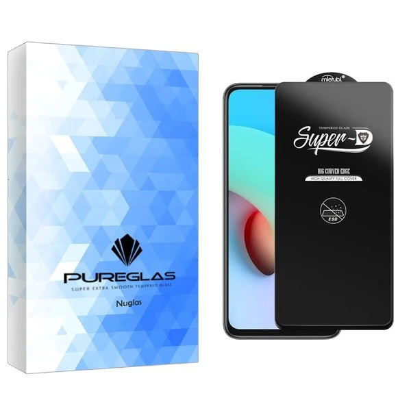 محافظ صفحه نمایش پیور گلس مدل NueGlas SuperD_ESD مناسب برای گوشی موبایل شیائومی Redmi 10