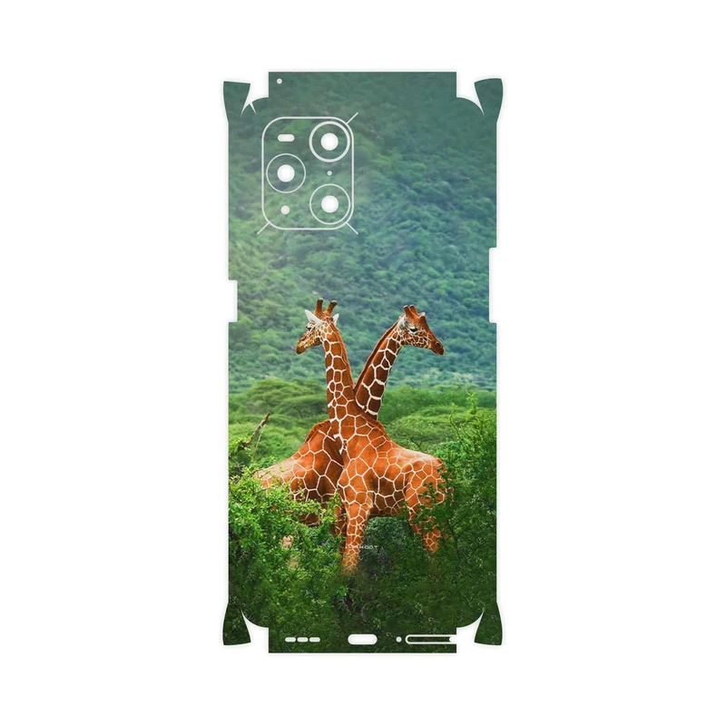 برچسب پوششی ماهوت مدل Giraffe-FullSkin مناسب برای گوشی موبایل اپو Find X3 Pro