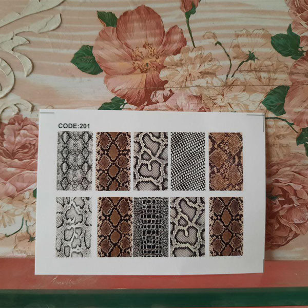 استیکر طراحی ناخن مدل پوست ماری کد C201 استیکر طراحی ناخن مدل پوست ماری کد C201