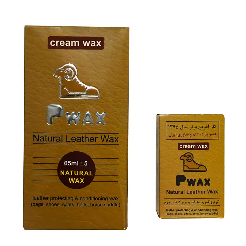 واکس چرم پی واکس مدل PM2 به همراه اسفنج براق کننده بسته 4 عددی