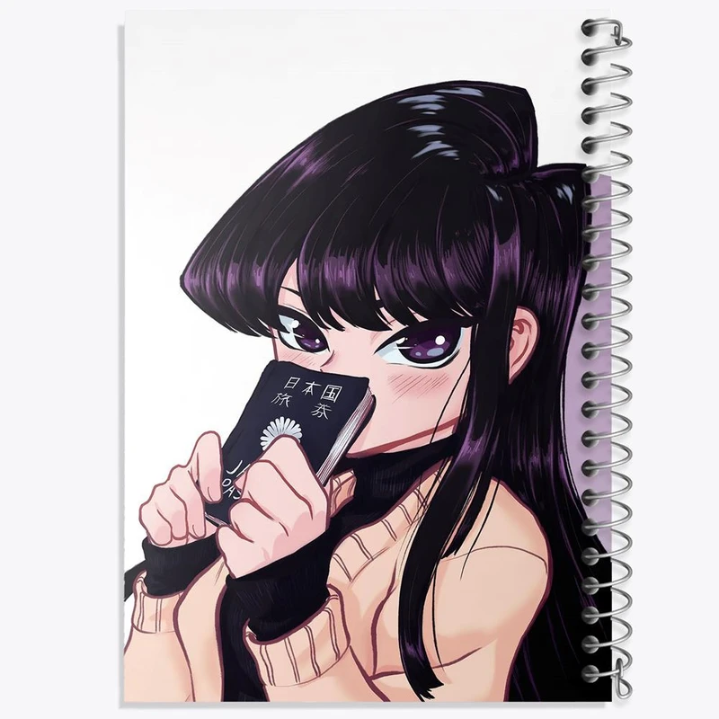 دفتر ژورنال نویسی 50 برگ خندالو مدل نقطه ای طرح انیمه کومی سان کد 16073