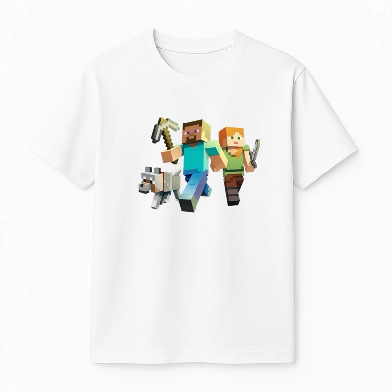 تی‌شرت آستین کوتاه پسرانه مدل ماینکرفت کد 1 