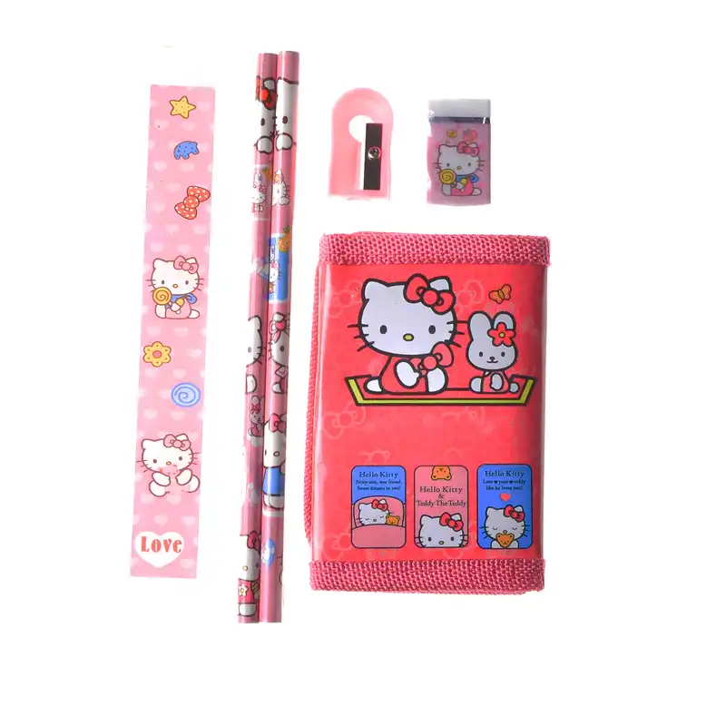 بسته لوازم تحریر مدل کیتی مجموعه 6 عددی