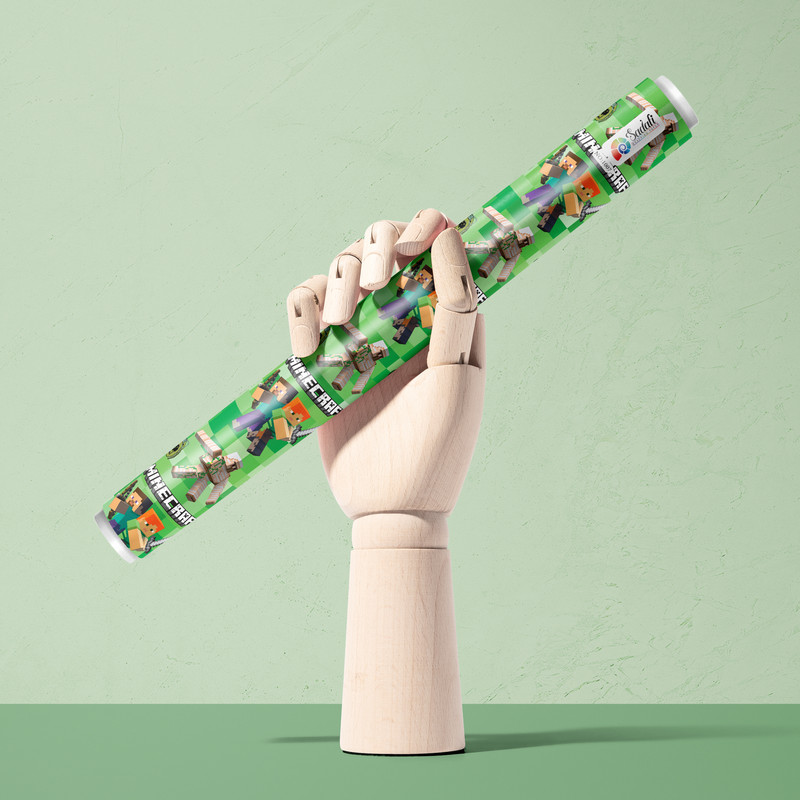 کاغذ کادو صدفی طرح ماینکرافت بسته 2 عددی