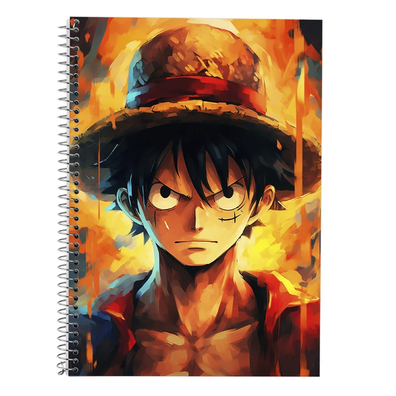 دفتر زبان 50 برگ مدوپد مدل دوخط طرح وان پیس One Piece کد DF10707
