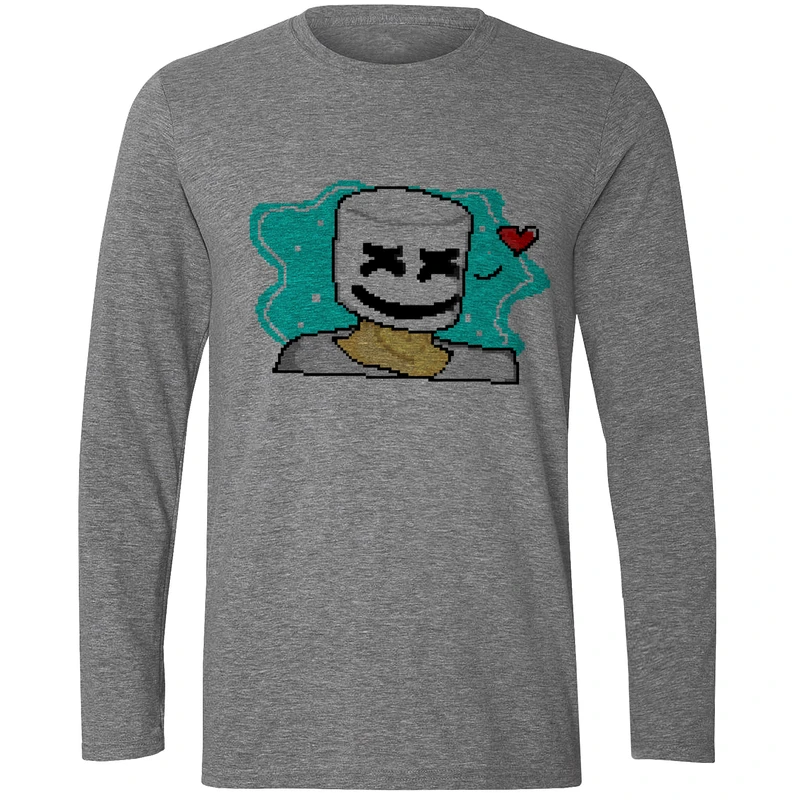 تی شرت آستین بلند مردانه مدل مارشملو F311