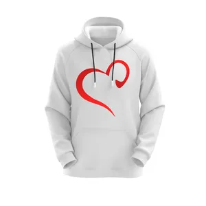 هودی زنانه مدل قلب کد J156 رنگ سفید