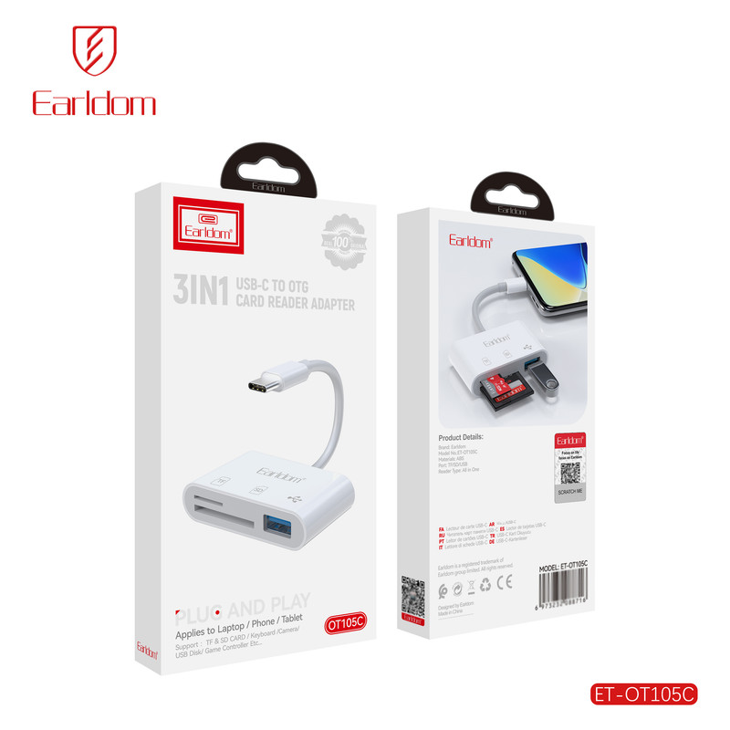 کارت خوان و مبدل OTG ارلدام مدل OT105C