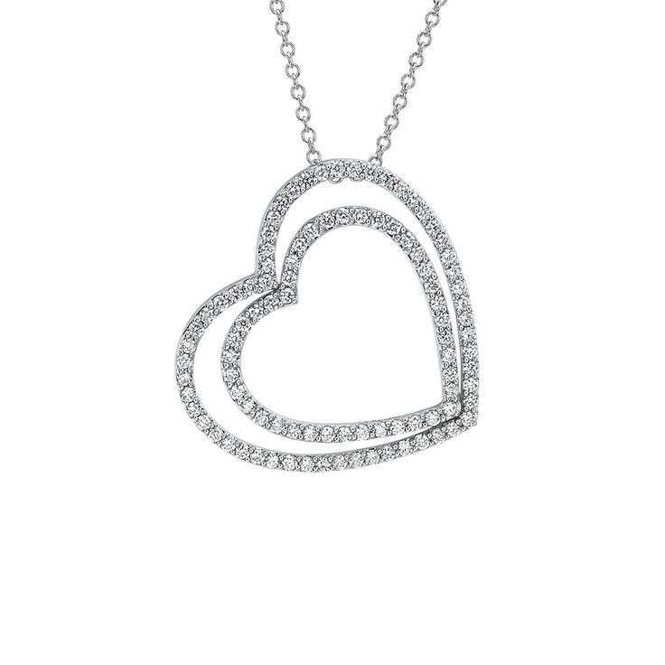 گردنبند نقره زنانه قیراط طرح قلب کد GH4262