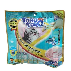 بستنی گربه توروتورو مدل tuna plus goat milk  مجموعه 25 عددی